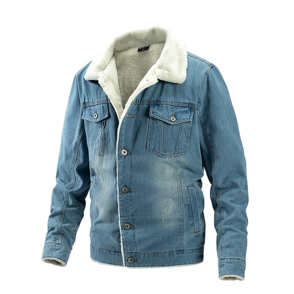 Vedolay Jackets for Men Long Sleeve Career formal Long Coat Clothes Blue,L