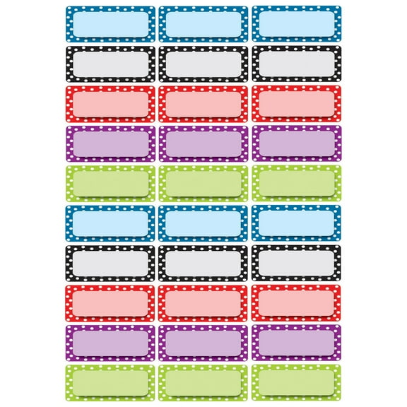 Ashley, ASH10079, Dry Erase Dotted Nameplate Magnets, 1 Pack, Multicolor