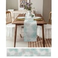 thumbnail image 6 of Table Runner Dresser Scarf 13 x 108 Inch Floral Pattern Outline White Indigo Chrysanthemum Graphic Table Runners Non-Slip Heat Kitchen Dining Table Decor for Indoor Outdoor Home Party Decoration, 6 of 7
