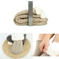 thumbnail image 5 of Womens Sherpa Fuzzy Winter Warm Non Skid Slip Slipper Crew Socks - 9-11, Beige , 1 Pair, 5 of 5
