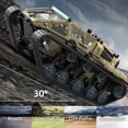 thumbnail image 2 of Auto Tanque RC 1:16, Rastreador con Control Remoto de 2.4GHz 10 Km/h Modelo de Tanques de Alta Velocidad, Vehículo Todoterreno 4WD de Derrape con Rotación de 360°, 2 Baterías, Juguete de Camión para, 2 of 9