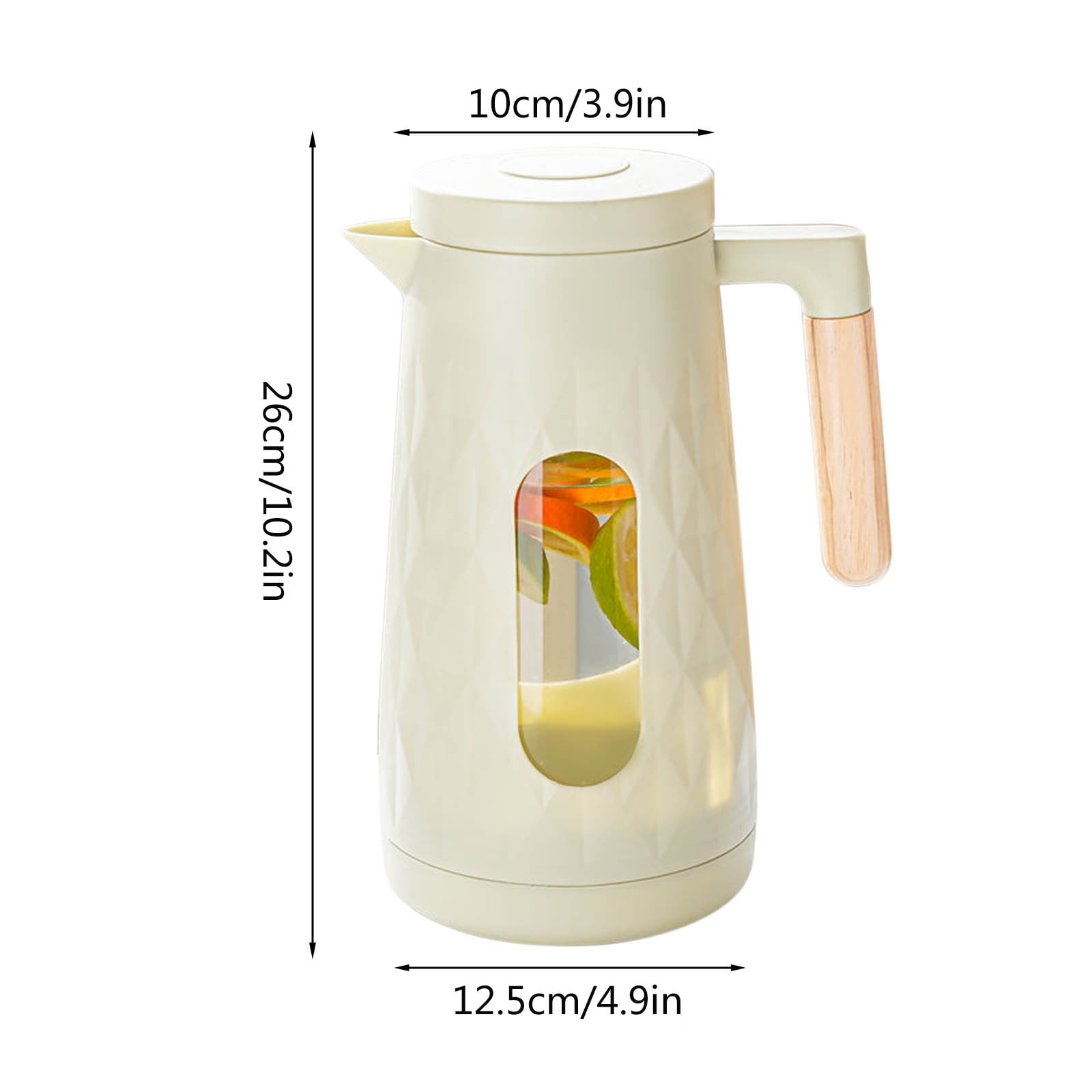 Glass Pitcher with Lid Glass Pitcher Water Pitcher Glass Water Pitcher Cold Kettle Household Cold Water Cup Large Capacity High Temperature Water Storage Summer Drink Bucket Cold Kettle