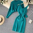 thumbnail image 2 of SRZYMJ Womens Sweater Sets Winter Cable Knit 2 Piece Outfits Sweater Skirt Set, 2 of 5