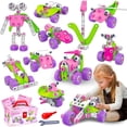 thumbnail image 1 of Juguetes STEM de construcción Tsomtto para niñas de 4 a 8 años, color rosa, 1 of 3