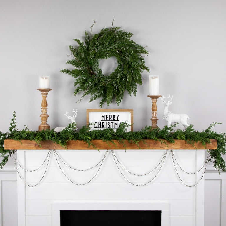 Northlight Shiny Metallic Faceted Beaded Christmas Garland