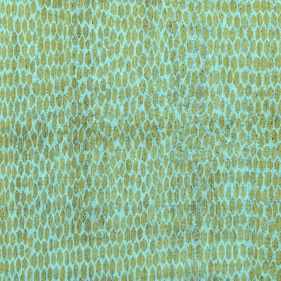 Ahgly Company Indoor Square Abstract Light Blue Modern Area Rugs, 5' Square