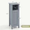 thumbnail image 2 of RONG-3 Bathroom Floor Cabinet, Freestanding Narrow Storage Cabinet Console Table Nightstand with Adjustable Inner Shelves, Bathroom Side Storage Cabinet for Living Room Kitchen Entryway,Grey, 2 of 10