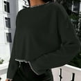 thumbnail image 6 of Aueoeo Sweaters For Teens, Soft Comfy Ladies' Casual Round-Neck Long-Sleeved Pullover Knitted Shirt Top Knitwear, 6 of 6