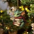 thumbnail image 1 of 2D Christmas Baby Reading Book Pendant Ornament Festive Storytime Acrylic Tree Decoration Flat Hanging Artwork, 1 of 6