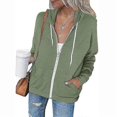 thumbnail image 1 of Chaqueta deportiva con capucha y cremallera para mujer, abrigo de manga larga, tops casuales s202412243747, 1 of 2
