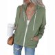 thumbnail image 1 of Chaqueta deportiva con capucha y cremallera para mujer, abrigo de manga larga, tops casuales s202412243747, 1 of 2