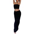 thumbnail image 2 of VISgogo Traje Casual para Mujer, Color Sólido Sin Mangas Sin Espalda Sin Tirantes Tops+Falda Larga Ajustada VISgogo moda, 2 of 9
