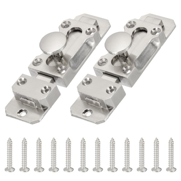 Uxcell Barrel Bolt Latch Vintage Slide Lock with Mounting Screws for Wooden Door Barn Fence Shed Window Silver 3 Inch