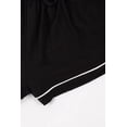 thumbnail image 3 of Forever 21 Piped-Trim Top & Shorts Pajama Set, Color-Black/Ivory, Size-L, 3 of 3