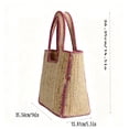 thumbnail image 3 of HOZVOMI Women Jute Handbag Large Capacity Beach Tote Bag Bohemian Style Travel Handbag Casual Outdoor Weekend Getaway Hand Washable Fashion Shoulder Bag, 3 of 6