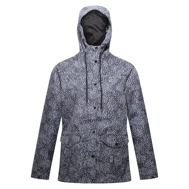 Regatta - Chaqueta Impermeable Bayarma Abstracto para Mujer (Negro)