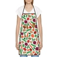 thumbnail image 3 of Disketp Vegetables Kitchen Apron with adjustable Aprons for Women with Pockets Cooking Powder Pink Apron, 3 of 7