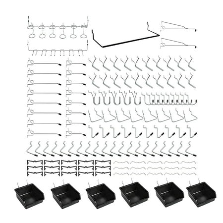 

188 Piece Hooks with Bins Locks for Organizing Various Tools for Room Accessories