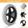 thumbnail image 2 of 4 Pcs Walker Wheels Replacement, 6 Inch Solid Wheelchair Front Wheels, Anti-Slip., 2 of 4