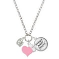 thumbnail image 1 of Delight Jewelry Silvertone 3-D Tiara - Light Pink Heart Nurse Strong Zoe Necklace, 1 of 4