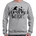 thumbnail image 2 of Crafty Witch Sweatshirt Unisex 4X-Large Grey, 2 of 5