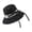 Black, variant on Adjustable Drawstring Sun Bucket Hat Foldable Design Easy To Carry Fisherman Hat