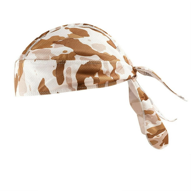 Eigraketly Sombreros Gorros de quimio Pañuelo para la cabeza Bandana Quick Sun Pasamontañas atado por detrás Hip Pop Head Wrap Casco Capucha interior Ciclismo camuflaje marrón Eigraketly OD020489-20B