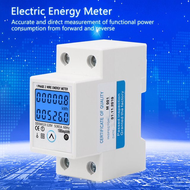 Phase Multifunctional Electric Meter Single Phase Digital Power Voltage Current Energy Meter