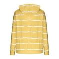 thumbnail image 5 of SwiftWear Women's Drop-Shoulder Striped Fleece Hoodie Oversized Casual Pullover Soft Fluffy Loungewear with Front Pocket Yellow, 5 of 5