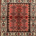thumbnail image 1 of Ahgly Company Machine Washable Indoor Square Traditional Saffron Red Area Rugs, 6' Square, 1 of 7