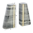 thumbnail image 3 of Main + Mesa Modern Marble Bookends with Brass Detail, Set of 2, Grey, 3 of 5