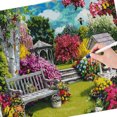 thumbnail image 3 of Kits de pintura de diamante 5D MACHAO mosaico de diamantes de paisaje jardín completo 12X16 pulgadas, 3 of 5