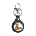 thumbnail image 1 of Dibujo de frutas pineapples par Coche de metal llavero anillo de cuero llavero de regalo, 1 of 4