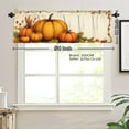 thumbnail image 4 of JOOCAR Polyester Window Valance Curtain with Pumpkin and Leaf Pattern for Home Kitchen Living Room Bedroom Bathroom Decor 54x18 inch, 4 of 5