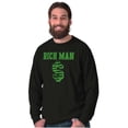 thumbnail image 3 of Cool Rich Man Dollar Sign Money Men's Long Sleeve Tee T Shirt Brisco Brands M, 3 of 6