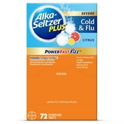 Angle View: Alka-Seltzer Plus Severe Cold and Flu PowerFast Fizz Citrus Effervescent Tablets, 72 ct.