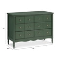 thumbnail image 6 of Pemberly Row Contemporary 6-Drawer Assembled Dresser in Forest Green, 6 of 10