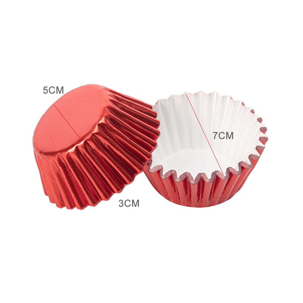 50/100pcs Foil Paper Cupcake Baking Cups Cases Liners Cake Baking Cake Cup 5cm 