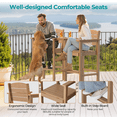 thumbnail image 4 of Vitarpatio Tall Adirondack Chairs Bar Height Set of 2 with Connecting Tray & 2" Umbrella Hole, Outdoor High Top Chairs Tall Patio Chairs Outdoor Bar Stools for Balcony Lawn Pool Garden, 4 of 9