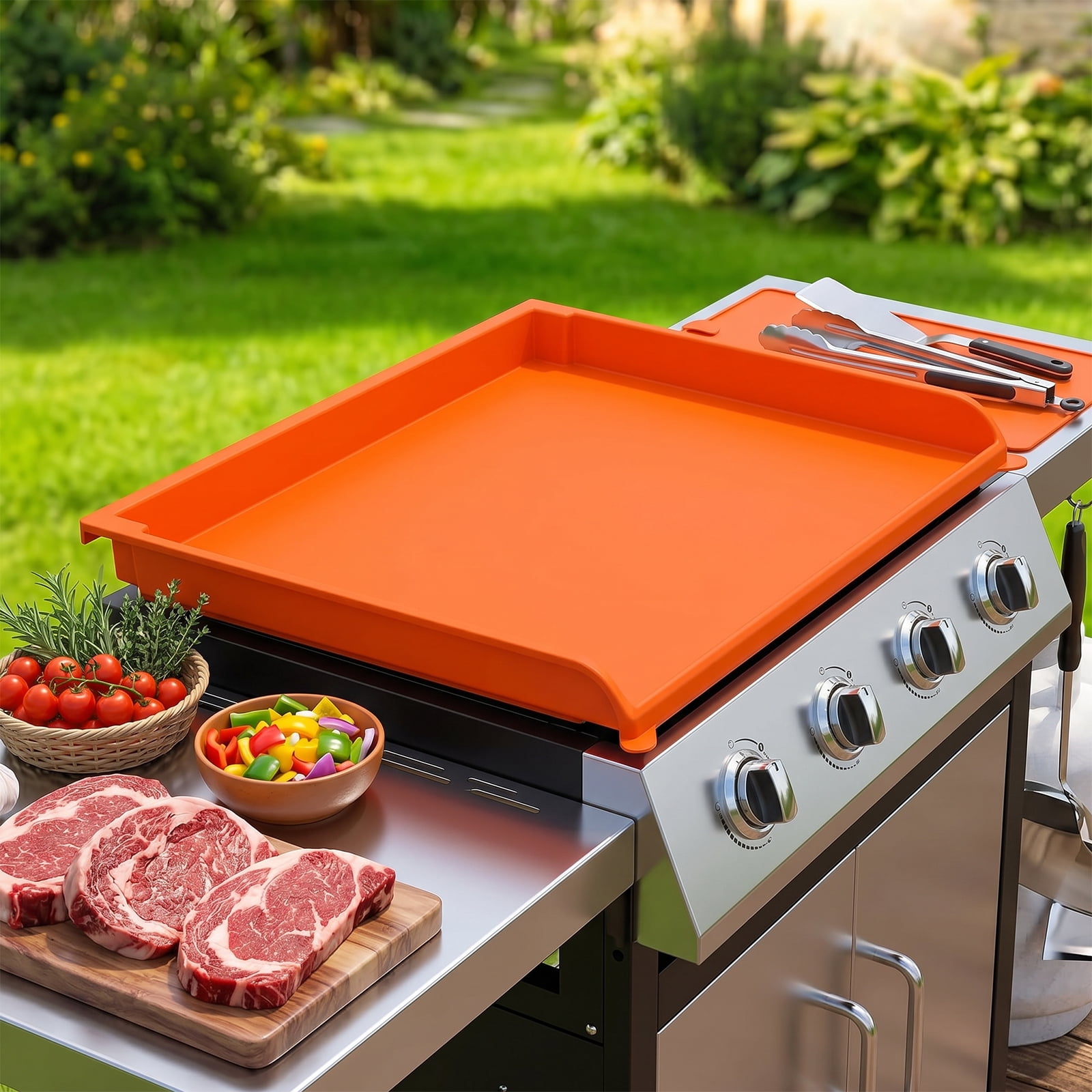 Mibote Griddle Cover Mat for Blackstone 36inch Griddle Accessories Around Protection Silicone Mat
