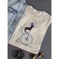 thumbnail image 3 of Dachshund On Penny Farthing T-Shirt Women -Fab Funky Designs, Female Medium, 3 of 4