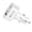 white, variant on Universal 50W Car Charger with 1xType C and Standard 1xUSB A Port for 2 Devices Power Supply Support QC3.0 Charging