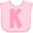 AD-Pink, variant on Inktastic Pink and White Polka Dots Letter K Boys or Girls Baby Bib