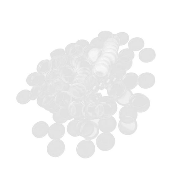 100 Uds. Cápsulas transparentes para monedas soportes para monedas contenedores cajas de almacenamiento de 18mm a 50mm 30mm Zulema Cápsulas de monedas
