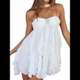 thumbnail image 3 of Vestido Mini Ajustado con Volantes, Estampado, Sin Mangas y Espalda Descubierta para Mujer. M, 3 of 10