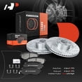 thumbnail image 2 of A-Premium 11.55 inch (293.5mm) Front Drilled and Slotted Disc Brake Rotors + Ceramic Pads Kit Compatible with Select Subaru Models - Legacy 06-13 Outback 05-13 Forester 09-13 Baja 05-06 Impreza, 2 of 8