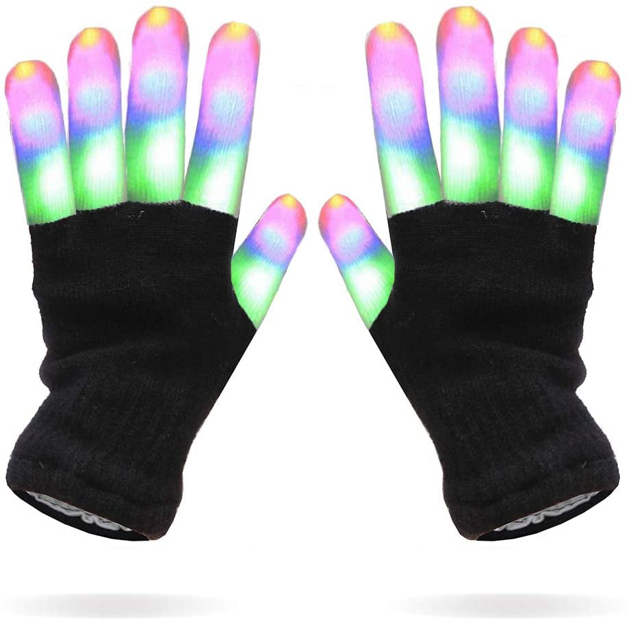 Multicolor Flashing  Gloves LED Rave/Party Halloween Light Strobe one size 