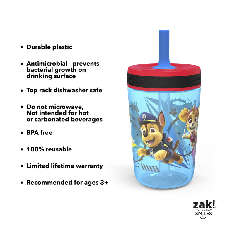 Zak Designs, Inc. Paw Patrol Water Cup with Lid and Straw-Reusable-15 Ounce