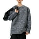 thumbnail image 1 of Sudadera sin capucha para hombre, estilo casual, a la moda, con cuello redondo, holgada, de gamuza, con lazo, manga larga, para jóvenes, blusas activas, camisetas para hombre., 1 of 4