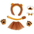 thumbnail image 4 of Conjunto de accesorios para disfraz de león para niñas, ideal para cumpleaños y fiestas. Incluye pajarita, cola y nariz. Disfraz de 30 cm, 4 of 9